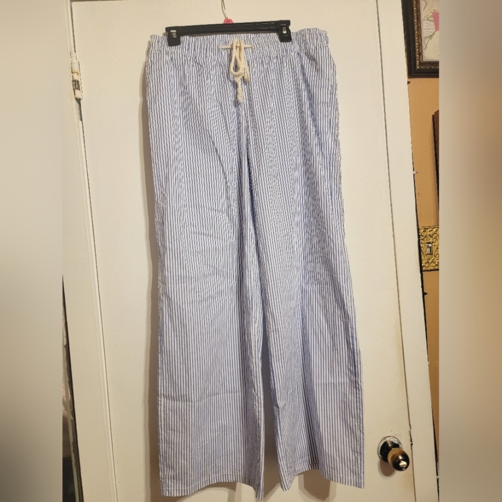 Wide Leg Striped Pants XL